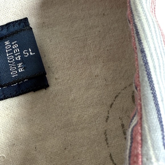 Vintage Polo Ralph Lauren Shirt Mens Large Loop Tab Collar Retro Stripe Nautical - Picture 7 of 13